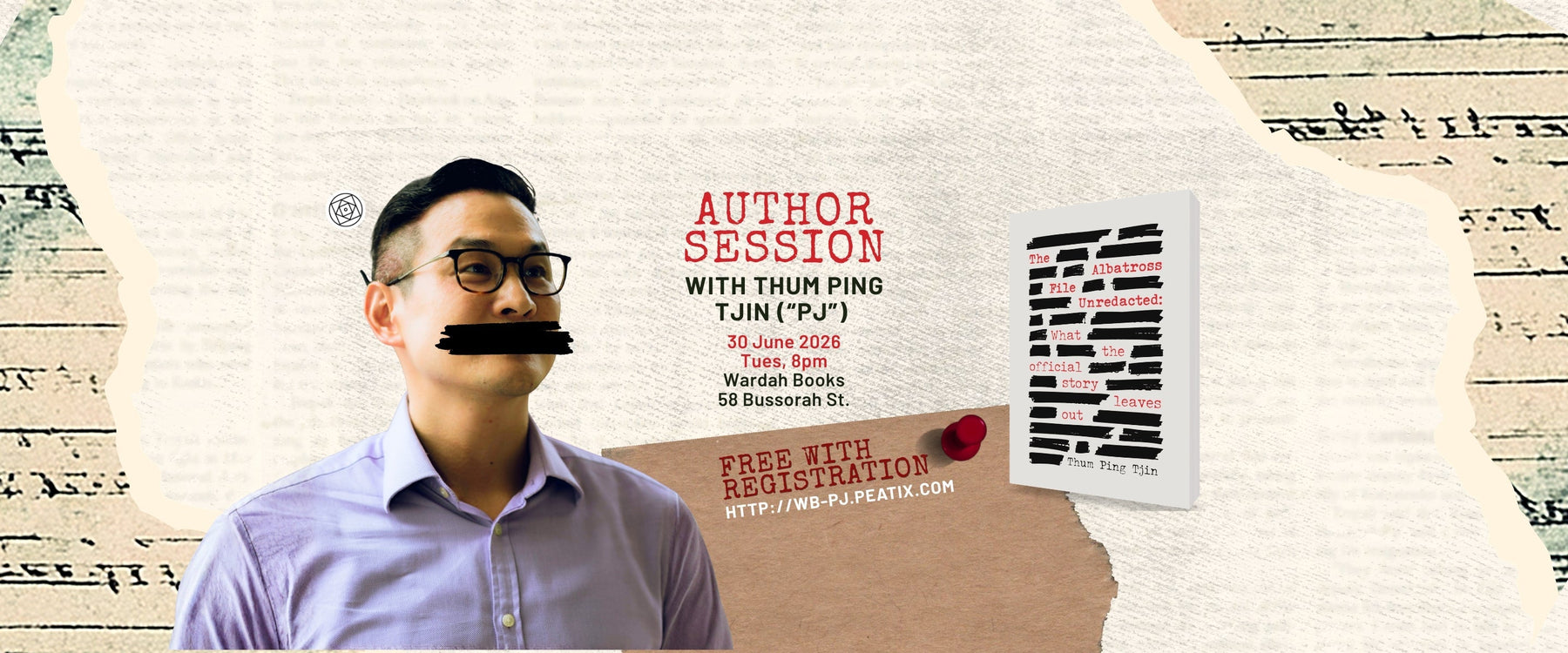 Author Session: Thum Ping Tjin (The Albatross File Unredacted)